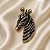 Broche Zebra Cravejada - Imagem 1