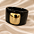 Bracelete Marrom com Detalhe Dourado - Imagem 1