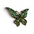 Broche Borboleta Cravejada Esverdeado - Imagem 2