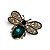 Broche Abelha Pedra Verde - Imagem 1
