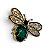 Broche Abelha Pedra Verde - Imagem 2