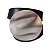 Bracelete de Couro com Pingente de Metal Amassado - Imagem 1