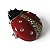 Broche Joaninha Vermelha Cravejada - Imagem 2