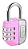 CADEADO ROSA 25mm LIFE COLORS - Imagem 1