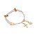Pulseira Terço Pérola 3mm/Strass Dour (Vidrinho) - Imagem 1
