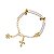 Pulseira Terço Pérola 3mm/Strass Dour (Vidrinho) - Imagem 3