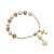 Pulseira Dezena Pérola 8mm/Strass 8mm Dour (Vidrinho) - Imagem 1