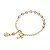 Pulseira Dezena Cristal Vidro 6mm Salmao Irisado Dour (Vidrinho) - Imagem 3