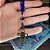 Dezena Medalha N. Sra. Aparecida Dourado Redonda (Cristal Azul) - Imagem 4