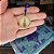 Dezena Medalha N. Sra. Aparecida Dourado Redonda (Cristal Azul) - Imagem 2