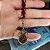 Dezena Medalha Espírito Santo Dourado (Cristal Vermelho) - Imagem 3