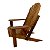 Cadeira Adirondack Pavão Madeira Nobre Demolição Envernizada - Imagem 3