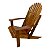Cadeira Adirondack Pavão Madeira Nobre Demolição Envernizada - Imagem 2