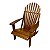 Cadeira Adirondack Pavão Madeira Nobre Demolição Envernizada - Imagem 1