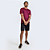 Camiseta Esportiva Dry Fit Masculina Poliéster Dry - Bordô - Imagem 3