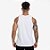 Camiseta Regata Masculina 100% Algodão 30.1 Penteado - Branco - Imagem 3