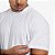 Camiseta Streetwear Básica Lisa Masculina Gola Larga Algodão Premium - Branco - Imagem 4