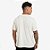 Camiseta Streetwear Básica Lisa Masculina Gola Larga Algodão Premium - OffWhite - Imagem 3