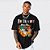 Camiseta Oversized Streetwear Masculina/Feminina Bootleg Travis Scott La Flame - Preto - Imagem 1