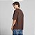 Camiseta Oversized Lisa Masculina Gola Larga Algodão Premium - Chocolate - Imagem 2
