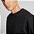 Camiseta Oversized Lisa Masculina Gola Larga Algodão Premium - Preto - Imagem 3