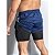 Kit 3 Bermudas Dryfit Com Short Térmico 2 Em 1 Liso - Preto Branco Azul Marinho - Imagem 6