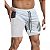 Kit 3 Bermudas Dryfit Com Short Térmico 2 Em 1 Liso - Preto Branco Azul Marinho - Imagem 8