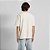 Camiseta Oversized Lisa Masculina Gola Larga Algodão Premium - Offwhite - Imagem 3