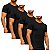 Kit 4 Camisetas Básicas Masculinas - Preto - Imagem 1