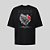 Camiseta Oversized Streetwear Masculina Estampa Costas Heart - Imagem 3