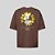 Camiseta Oversized Streetwear Masculina Estampa Costas Plumeria Flower - Imagem 3