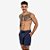 Short Masculino Moda Praia Tactel Secagem Rápida Liso com Bolsos - Azul Marinho - Imagem 4