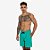 Short Masculino Moda Praia Tactel Secagem Rápida Liso com Bolsos - Verde Água - Imagem 3