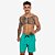 Short Masculino Moda Praia Tactel Secagem Rápida Liso com Bolsos - Verde Água - Imagem 4