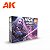Conjunto Tintas Acrílicas NIGHT CREATURES FLESH TONE - AK Interactive (Box x6 17ml) - Imagem 1