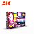 Conjunto Tintas Acrílicas NEON COLORS - AK Interactive (Box x6 17ml) - Imagem 1
