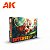 Conjunto Tintas Acrílicas INTENSE COLORS - AK Interactive (Box x6 17ml) - Imagem 1