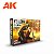 Conjunto Tintas Acrílicas YELLOW UNIFORM COLORS - AK Interactive (Box x6 17ml) - Imagem 1