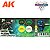 Conjunto Tintas Acrílicas Wargame Color GREEN PLASMA AND GLOWING EFFECTS - AK Interactive (Box x4 17ml) - Imagem 2