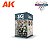Conjunto Tintas Acrílicas Wargame Color BONES AND SKELETONS - AK Interactive (Box x4 17ml) - Imagem 1