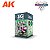 Conjunto Tintas Acrílicas Wargame Color EMERALDS AND GREEN GEMS - AK Interactive (Box x4 17ml) - Imagem 1