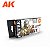Conjunto Tintas Acrílicas LEATHER AND BUCKLES - AK Interactive (Box x6 17ml) - Imagem 1