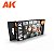 Conjunto Tintas Acrílicas FLESH AND SKIN COLORS - AK Interactive (Box x6 17ml) - Imagem 1