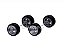 Jogo de Rodas Customização Miniaturas 1:64 TKB Modelo 2 Prata - Imagem 2