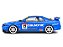 Nissan Skyline GT-R (R34) Street Fighter CALSONIC 2000 1:18 Solido Azul - Imagem 7