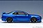 *** PRÉ-VENDA *** Nissan R34 GT-R Z-Tune Nismo 1:18 Autoart Azul - Imagem 10