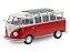 Volkswagen Kombi T1 21 Janelas 1962 1:18 Solido Vermelho - Imagem 1