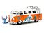 Volkswagen Kombi 1961 + Figura Stitch 1:24 Jada Toys Laranja - Imagem 1