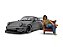 Porsche RWB Bodykit Nardo Grey 2024 + Akira Nakai Figure 1:18 Solido - Imagem 1