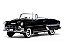 Chevrolet Bel Air 1953 Open Convertible 1:18 Sunstar Platinum Preto - Imagem 1